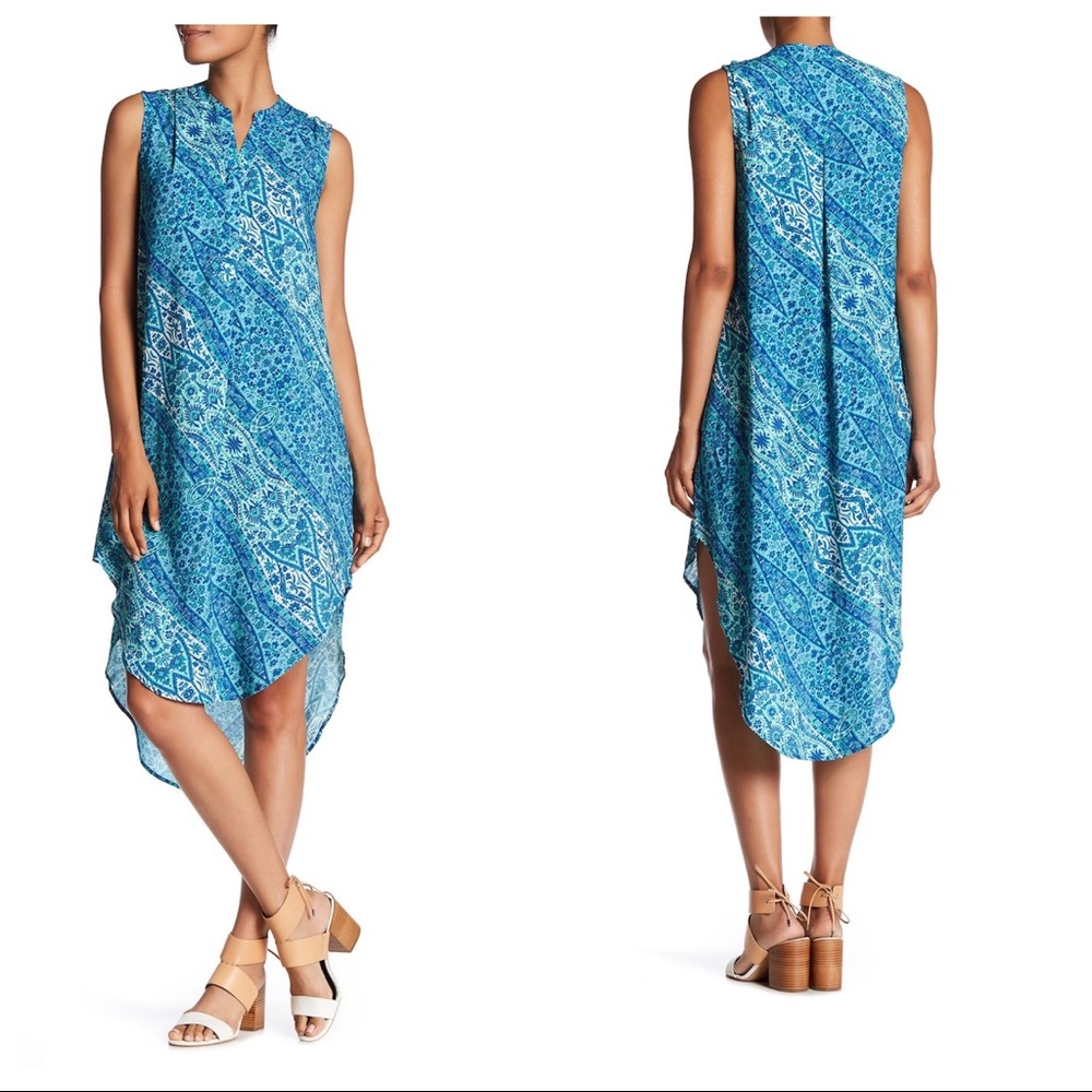 NWT $118 Hope & Harlow paisley floral hi lo dress